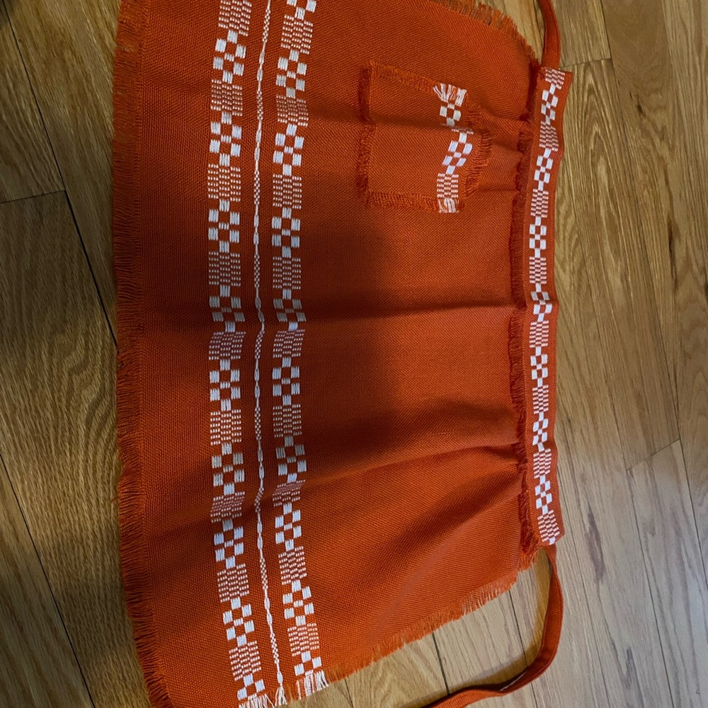 Vintage Orange Patterned Women's Apron